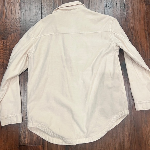 NWOT Women’s XS American Eagle Cream Beige Shacket Military Style Jacket - Picture 9 of 9